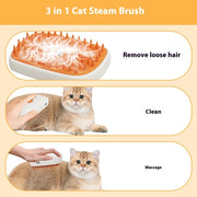 USB Rechargeable Pet Steam Brush & Massage Comb