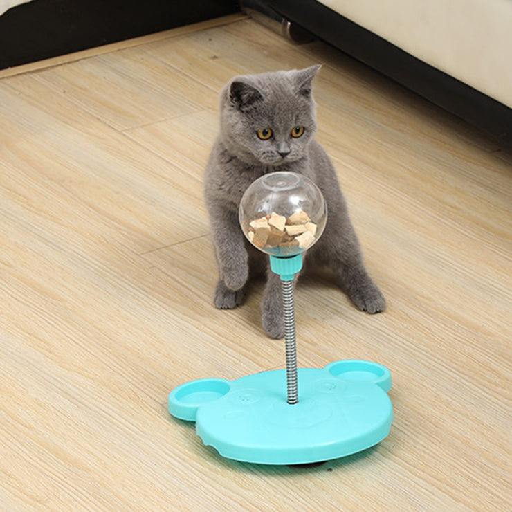 Interactive Cat Feeder Toy - Food Dispenser & Puzzle