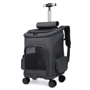 Portable Pet Carrier Backpack with Wheels for Travel