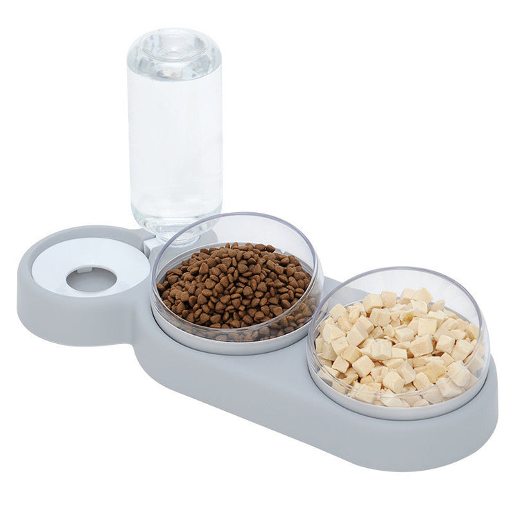 Automatic Pet Feeder & Water Dispenser – Raised Cat Dog Bowl