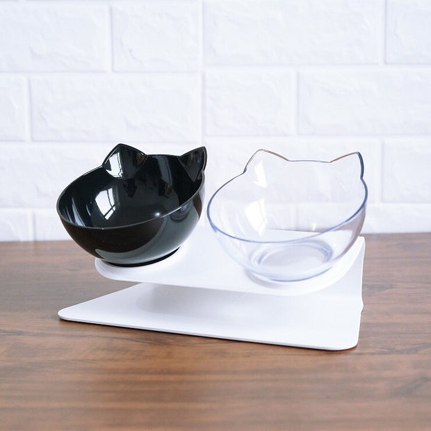 Non-Slip Raised Cat Bowl with Stand – Pet Feeder