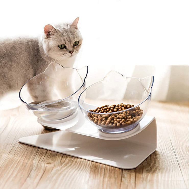 Non-Slip Raised Cat Bowl with Stand – Pet Feeder