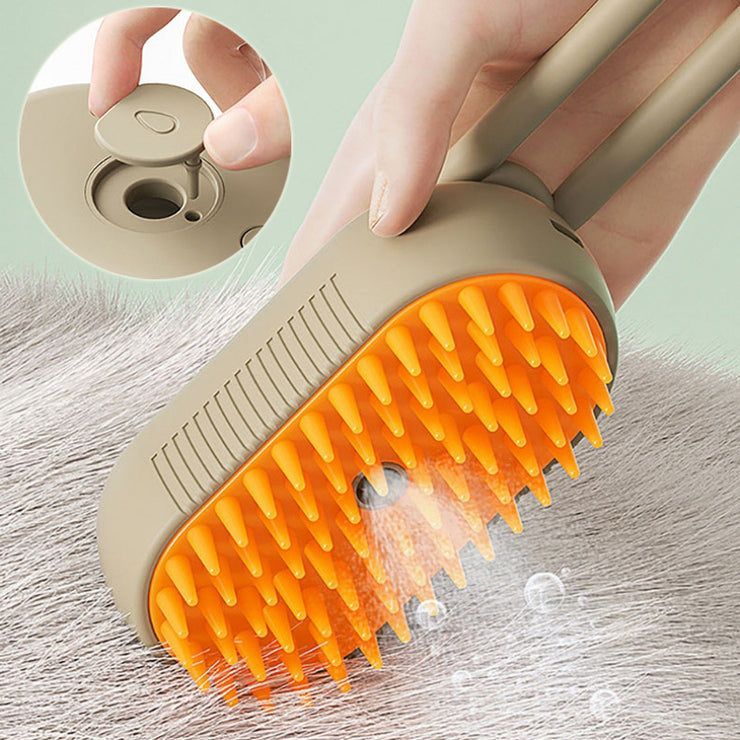 3-in-1 Cat & Dog Steam Brush for Pet Grooming & Hair Removal