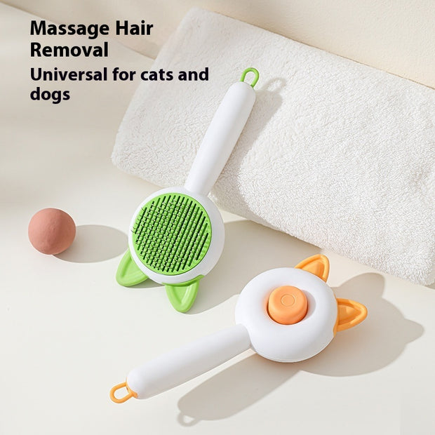 Self-Cleaning Pet Hair Brush for Dogs & Cats – Grooming Tool