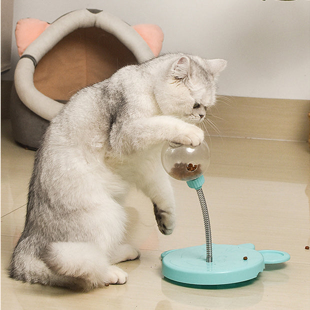 Interactive Cat Feeder Toy - Food Dispenser & Puzzle