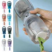 Portable Dog Water Bottle with Food & Waste Bag Holder