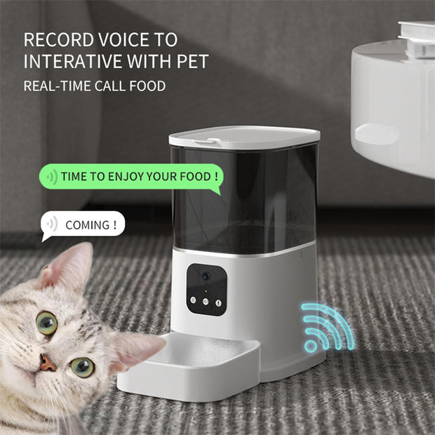 Smart WiFi Pet Feeder – Automatic Cat & Dog Food Dispenser