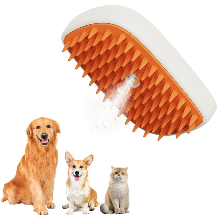 USB Rechargeable Pet Steam Brush & Massage Comb