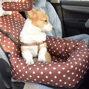 Pet Travel Car Seat for Small & Medium Dogs - Car Kennel Cushion