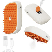 USB Rechargeable Pet Steam Brush & Massage Comb