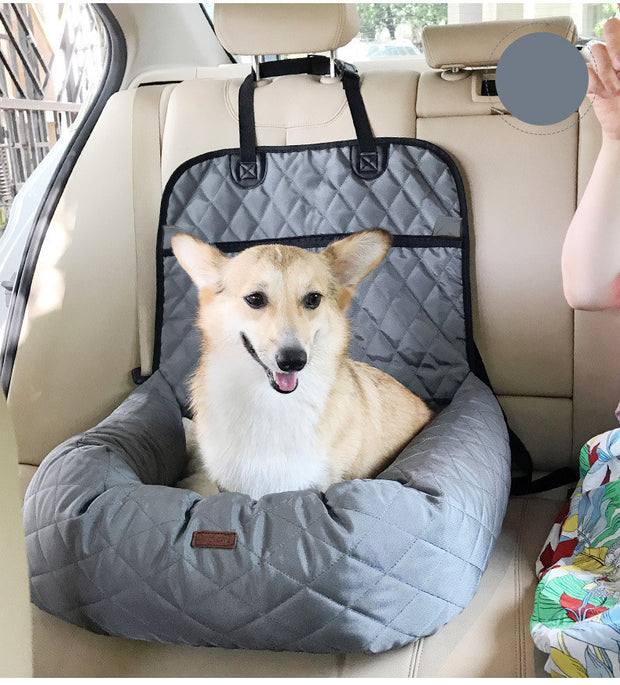 2-in-1 Dog Car Seat & Travel Bed – Foldable & Padded