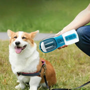 Portable Dog Water Bottle with Food & Waste Bag Holder