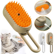 3-in-1 Cat & Dog Steam Brush for Pet Grooming & Hair Removal