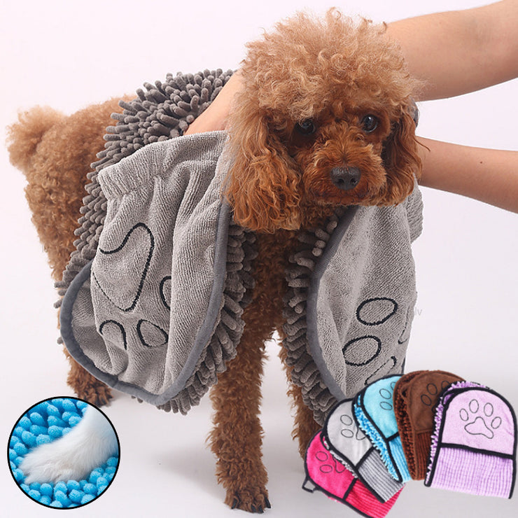 Super Absorbent Pet Bath Towel – Quick-Dry Microfiber