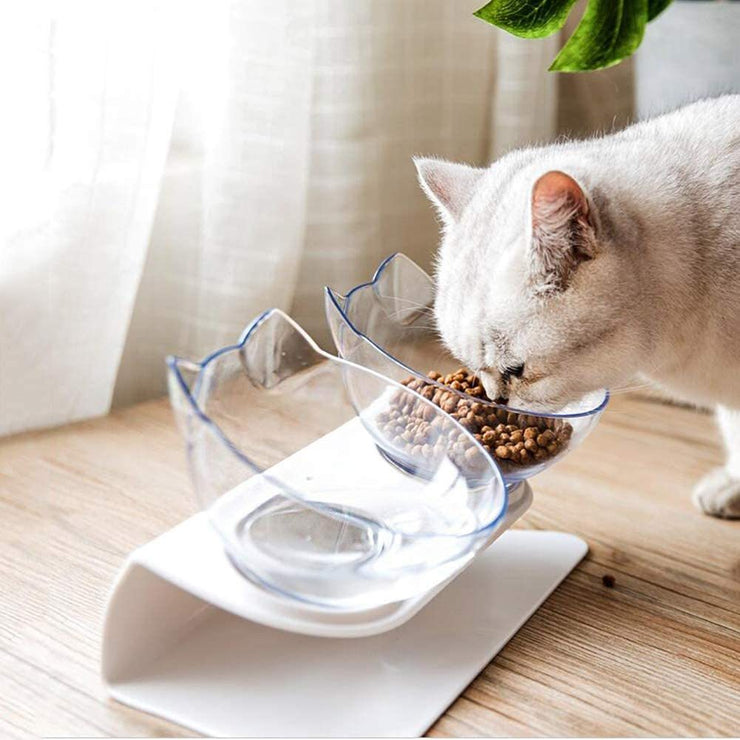 Non-Slip Raised Cat Bowl with Stand – Pet Feeder