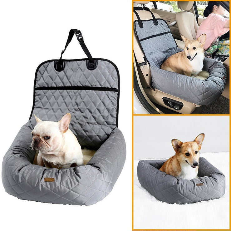 2-in-1 Dog Car Seat & Travel Bed – Foldable & Padded