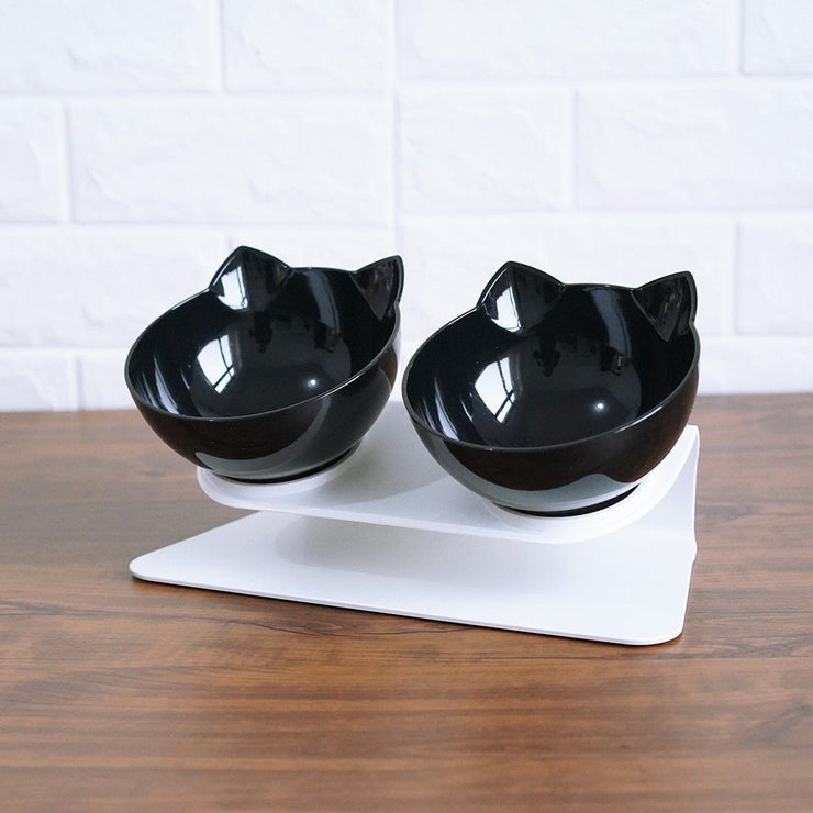 Non-Slip Raised Cat Bowl with Stand – Pet Feeder