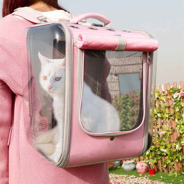 Breathable Pet Cat Carrier Backpack for Travel & Hiking