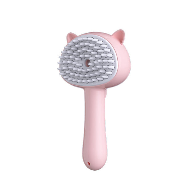 Rechargeable Pet Grooming Brush for Dogs & Cats - Self-Cleaning Deshedding Rake Comb