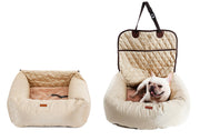 2-in-1 Dog Car Seat & Travel Bed – Foldable & Padded