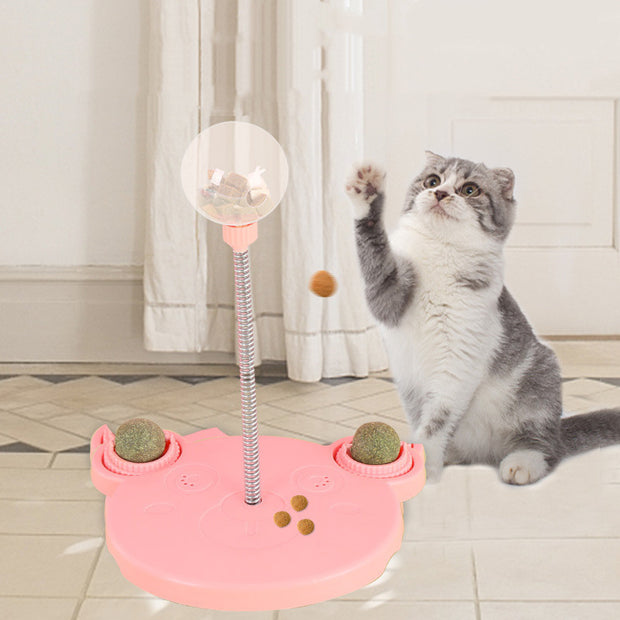 Interactive Cat Feeder Toy - Food Dispenser & Puzzle