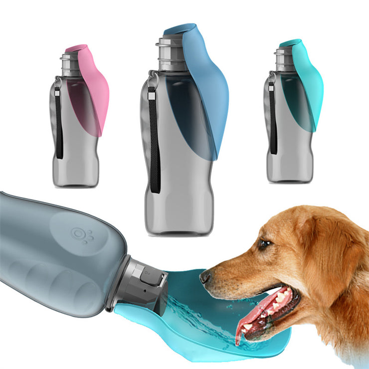 800ml Portable Dog Water Bottle - Leakproof Travel Bowl