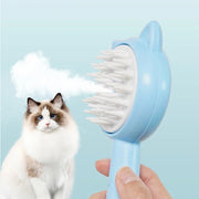 Rechargeable Pet Grooming Brush for Dogs & Cats - Self-Cleaning Deshedding Rake Comb