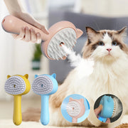 Rechargeable Pet Grooming Brush for Dogs & Cats - Self-Cleaning Deshedding Rake Comb