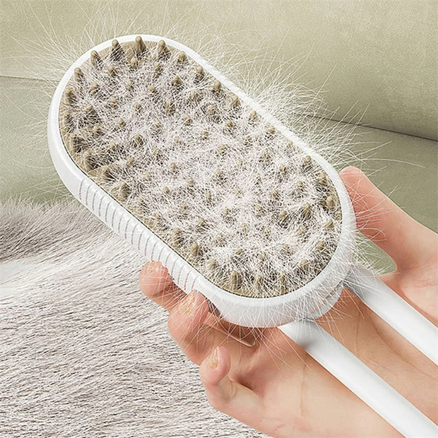 3-in-1 Cat & Dog Steam Brush for Pet Grooming & Hair Removal